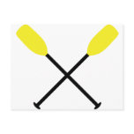 kayak paddles crossed postcards