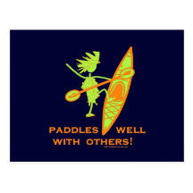 Kayak Shirt, Kayak Gift, Bumper Sticker and more! Postcard