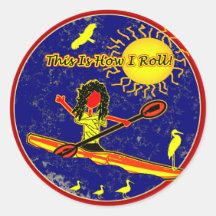 Kayak - This Is How I Roll! Sticker