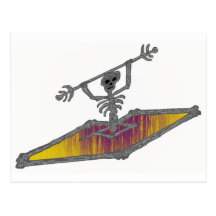Kayak Yellow Smile Postcards