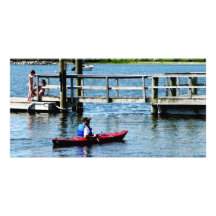 Kayaking at Bristol, RI Customised Photo Card