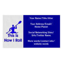 Kayaking Business Card Templates