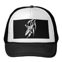 Kayaking Extreme Sport Graphic in Black & White Trucker Hat