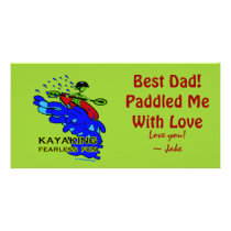 Kayaking Fearless Fun Gifts Customized Photo Card