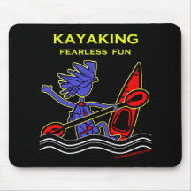 Kayaking Fearless Fun Mouse Pad