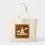 Kayaking Highway Sign Canvas Bag