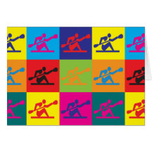 Kayaking Pop Art Greeting Card