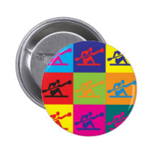 Kayaking Pop Art Pins