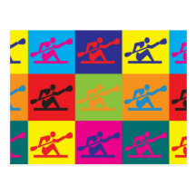 Kayaking Pop Art Post Cards