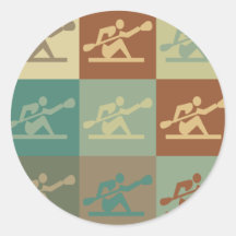 Kayaking Pop Art Round Sticker