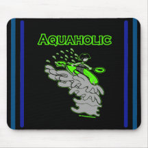Kayaking Whitewater Silhouette Mouse Mats