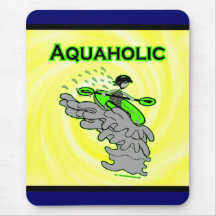 Kayaking Whitewater Silhouette Mousemats