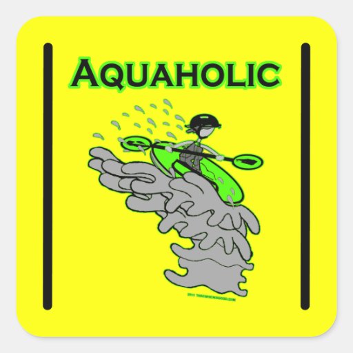 Kayaking Whitewater Silhouette Sticker
