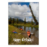 Kayaks at Rest; Happy Birthday Card