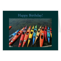 Kayaks, Happy Birthday! Greeting Card