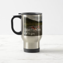 Kayaks on an Island; Yukon Territory Souvenir Mugs