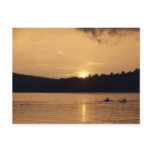 Kayaks on Lake at Sunset Postcard