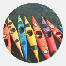 Kayaks! Round Sticker