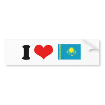Kazakhstan Flag Bumper Sticker