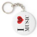 KD I love musc Logo Keychain
