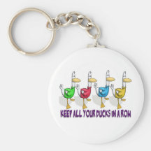 keep all your ducks in a row keychain