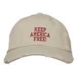Keep America Free! embroidered hats