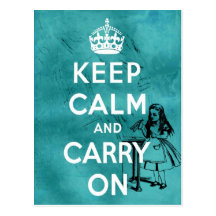 Keep Calm Alice Post Cards