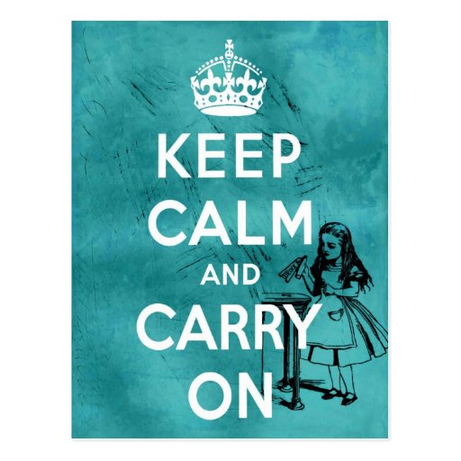 Keep Calm Alice Post Cards