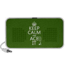 Keep Calm and Ace It (tennis) (in any colour) Laptop Speaker