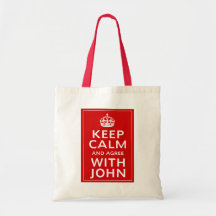 Keep Calm And Agree With John Canvas Bag