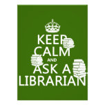 Keep Calm and Ask A Librarian (any colour) Custom Announcement