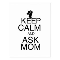Keep Calm and Ask Mum postcards