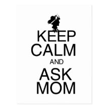Keep Calm and Ask Mum Postcards