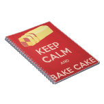 Keep Calm and Bake Cake Spiral Note Book