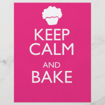 KEEP CALM AND BAKE FULL COLOR FLYER