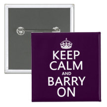 Keep Calm and Barry On (any background color) Pins