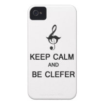 Keep calm and be clefer Case-Mate iPhone 4 cases
