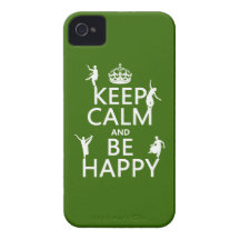 Keep Calm and Be Happy (dance) (customisable) iPhone 4 Case-Mate Case