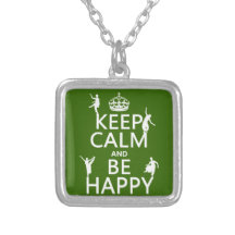 Keep Calm and Be Happy (dance) (customisable) Personalised Necklace