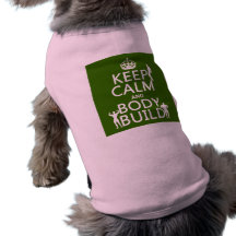Keep Calm and Body Build (customise background) Doggie Tshirt