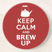 Keep Calm and Brew up british humour coaster