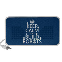 Keep Calm and Build Robots (in any colour) iPhone Speakers