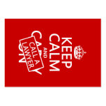 Keep Calm and Call A Lawyer (in any colour) Business Card Templates