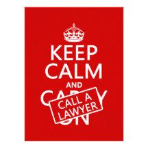Keep Calm and Call A Lawyer (in any colour) Invitation