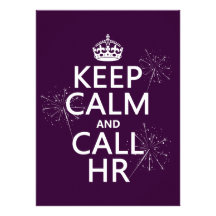 Keep Calm and Call HR (any colour) Invitation