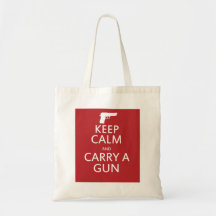 Keep Calm and Carry a Gun Canvas Bag