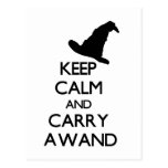KEEP CALM AND CARRY A WAND POST CARD