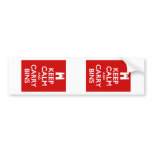 Keep Calm and Carry Bins bumper stickers
