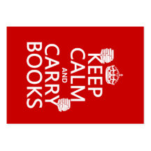 Keep Calm and Carry Books (in any colour) Business Card Template