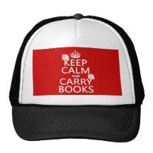 Keep Calm and Carry Books (in any colour) Mesh Hats